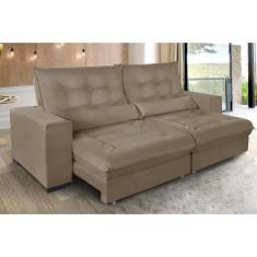 Sofá Retrátil e Reclinável 3,10m Suede Miami - Sofá Casa, Castor