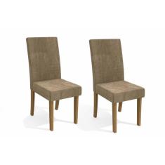 Cadeira Sala de Jantar 2CAD131 Kit 2 Un Freijo/Caramelo - Canela/Caramelo - Kappesberg