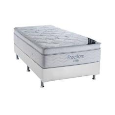 Cama Box Solteiro: Colchão Molas Ortobom SuperPocket Freedom + Base CR
