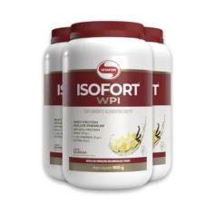 Whey Protein Isofort Vitafor 900g Baunilha | Kit 3