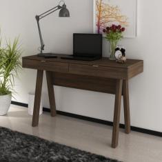 Escrivaninha Mesa Escritório Me 4128 2 Gavetas 120cm Rustico - Tecno M