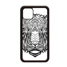 Capa de desenho de animal de leão forte para iPhone 12 Pro Max para Apple Mini Mobile Case