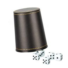Copo de Dados em Couro Liso de Cor- RPG