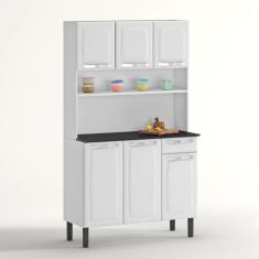 Cozinha de Aço Compacta Itatiaia Rose 6 Portas e 1 Gaveta Branco Neve