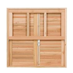 Janela Guilhotina com Ferragem Je821 Esel 100cmx120cmx12cm Natural