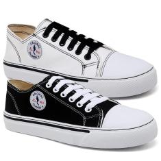 Kit 2 Pares Tênis Casual Feminino Liso Sola Reta Conforto-Feminino