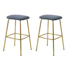 conjunto com 2 banquetas connie cinza escuro