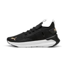 PUMA Tênis feminino Softride Symmetry Fuzion, Puma Preto-puma dourado, 35
