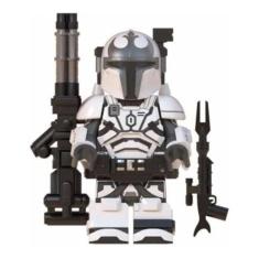 Boneco White Mandalorian Infantry Blocos De Montar Star Wars