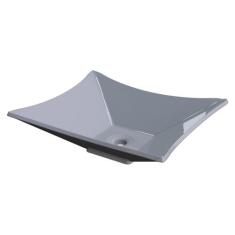 Cuba Pia de Apoio para Banheiro Retangular Luxo 38 C08 Cinza - Mpozena