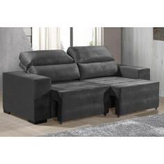 Sofá Retrátil Reclinável 2 Lugares Cancun em Veludo Pavia - AV MOVEIS,