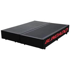 Base Box Casal Bipartido Blindado Sintético Preto