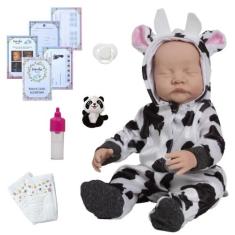 Boneca Tipo Reborn Com Acessórios 100% Vinil Siliconado - Cegonha Rebo