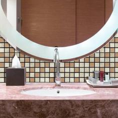 Papel de Parede Auto Adesivo Lavável Pastilha Pa0008 Bege - Final Deco