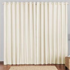 Cortina 3 Mts Sala Quarto Escritório Blackout para Trilho Comum - Bege