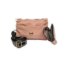 BOLSA TRANSVERSAL FEMININA COM VÁRIOS BOLSOS EXTERNOS-Feminino