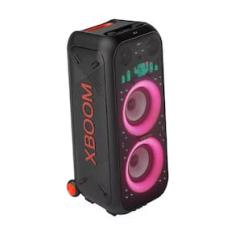 Caixa de Som Portátil LG XBOOM XL9T IPX4 Bivolt com Bluetooth, Alça de transporte e Display LED 1.000W RMS - Preta