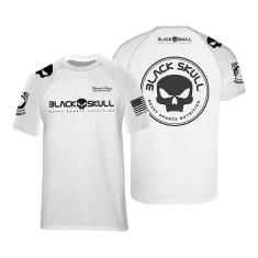 Camiseta Dry Fit - Black Skull (Padrão - Branco G)