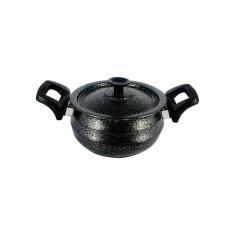Panela Bojuda Alumínio Fundido Craqueada Alça Baquelite Preta N08