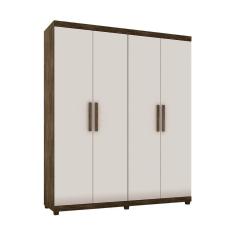 Guarda Roupa 4 Portas Munique 3 Gavetas com Pés - Lanza