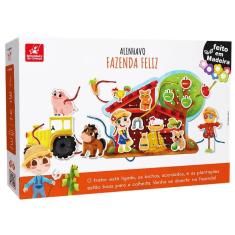 Alinhavo fazenda feliz brinquedo infantil educativo
