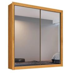 Guarda Roupa Solteiro Espelhado 2 Portas 4 Gavetas - Zurique-peroba - Móveis Europa