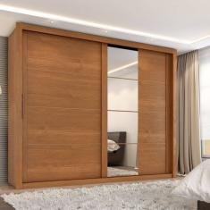 Guarda-roupa Casal 4 Espelhos 2 Portas de Correr Essencial Espresso Móveis Cinamomo