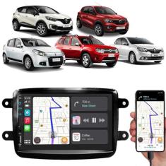 Kit Multimídia Carplay Logan Duster Sandero 7 Pol MP5 Touch-screen + C