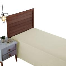 Lençol Cama Box Solteiro 01 Peça Percal 300 Fios Liso SEM ELÁSTICO 100