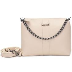 bolsa feminina transversal corrente pequena Moncci, Marfim