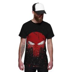 Camiseta The Punisher Justiceiro Caveira Vermelha Fragmentos - Di Nuev