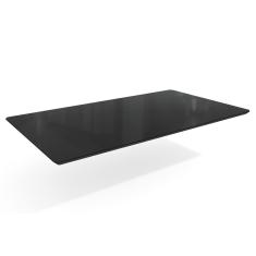 Tampo Mesa Sala de Jantar Madeirado c/ Vidro TA26 Crome/Jantar/Premium Retangular 160x90cm Preto/Preto - Kappesberg