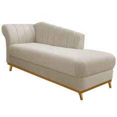 Recamier Vanessa 185cm Lado Direito Suede Bege Doce Sonho