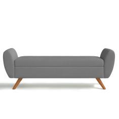 Recamier Bau Grecia 1,20M Suede Cinza - Clique Decor