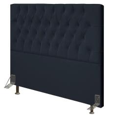 Cabeceira Cama Box Casal King 193cm Diamante D10 Suede Preto - Mpozenato