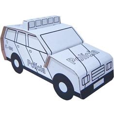 Kit De Papelão - Carro De Polícia - Kits For Kids