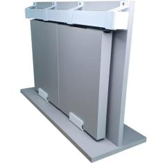 Kit Trilho Correr 3,00m 35x35 Alumínio Branco p/Duas Portas de 75cm - RDA-4