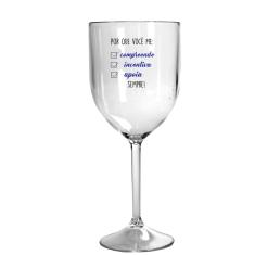 Taça Vinho Acrílico Transparente Para Dia dos Namorados