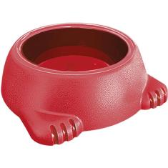 Comedouro Plástico Glamour Vermelho - 500 mL