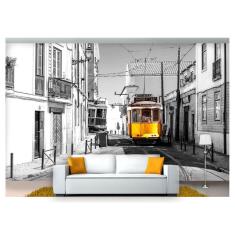 Papel De Parede Cidade Antiga Bondinho 3D Cda30