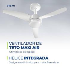 Ventilador De Teto Air Maxi Vte-01 Mondial 3 Pas 125w 220v