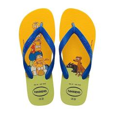 Chinelo Havaianas Simpsons Adulto Unissex, Amarelo Cítrico, 39/40