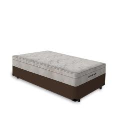 Cama Box Solteiro Marrom + Colchão De Molas Ensacadas - Ortobom - AirT