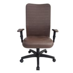 Cadeira Presidente para Escritório Linha Calábria Marrom - Design Offi