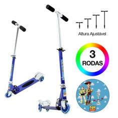 Patinete Scooter Filme Toy Story Infantil Azul de Alumínio - DM Radica