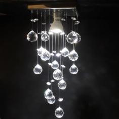 Lustre de cristal para quarto, corredor com 30cm de altura - LUZ DECOR