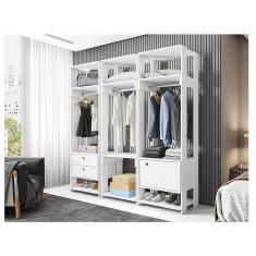 Guarda Roupa Modulado Ambiente Titan 3 Peças Branco - Móveis Leão