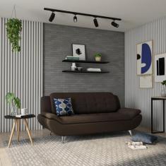 Sofá 3 Lugares Nereu Café - Mobly