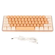 Mini Teclado para Jogos RGB, Teclado Compacto de 61 Teclas Com 6 Efeitos de Luz de Fundo e Design Ergonômico para Digitador, Compatível Com 11 10 8 7 Vista, Com Teclas Revestidas