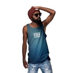 Camiseta Regata Degradê Azul Di Nuevo Geometria, Azul, G